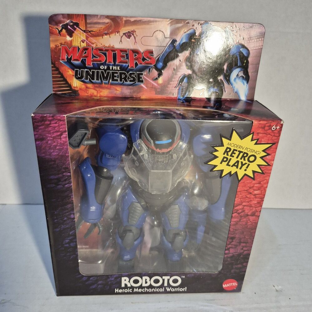 New Masters of the Universe MOTU 2026 Movie Origins Deluxe Roboto Action Figure.
